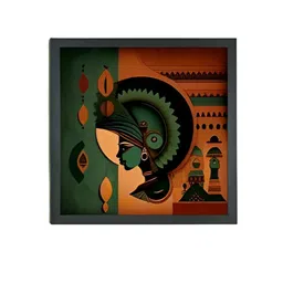 SOWPEACE Green & Brown 1 Piece Canvas Abstract Wall Photographs image 4