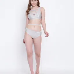 La Intimo Grey Beach Bold Plunge Bra image 4