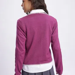 glitchez Effortless Layers V-Neck Button-Up Cardigan image 4