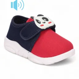 Lil Lollipop Baby  Panda Applique Detailed  With Velcro Closure Musical Booties - Red-picture-26