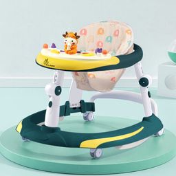 R for Rabbit Baby Walker With 3 Level Height Adjustment 4 Level Seat Adjustment & Recreational Toy Bar - Green & Yellow-picture-27