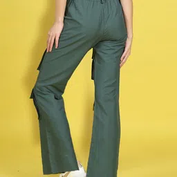Cutiekins Woven Solid Cargo Pants - Sea Green image 3