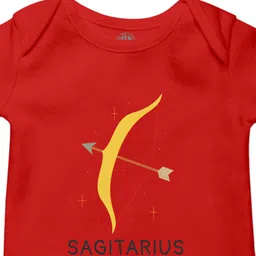 THE PRINT PLATTER Kids Infants Sagitarius Printed Envelope Neck Bio Wash Cotton Bodysuit image 2