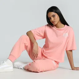 Puma Class Brand Logo Printed Pure Cotton Relaxed Fit Short Sleeve T-Shirt image 3