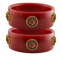 Vidhya Kangan Red Plastic Bangles-picture-47