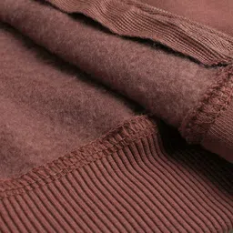 Little Kangaroos Knitted Full Sleeves Solid Color Hooded Sweatjacket-  Dark Brown image 5