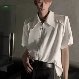 StyleCast Men Standard Oversized Fit Spread Collar Solid Casual Shirt-picture-20