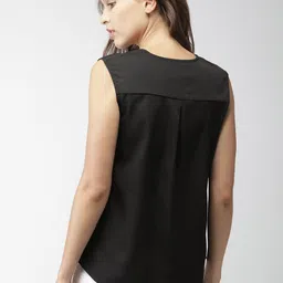 Mast & Harbour Women Black Solid Top image 4