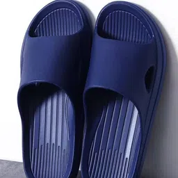 Mast & Harbour Men Navy Blue Rubber Sliders image 5