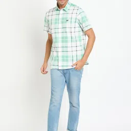Club York Green Regular Fit Check Shirt image 5