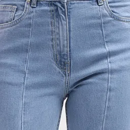 Elle Light Blue Cotton Bootcut High Rise Mid Rise Jeans image 5