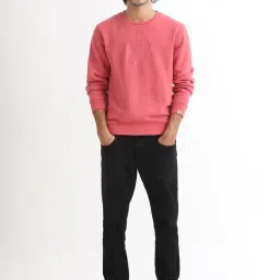 Rare Rabbit Pink Regular Fit Embroidered Sweatshirt image 5