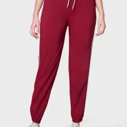BUYNEWTREND Maroon Striped Joggers-picture-26