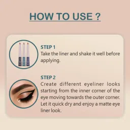 Half N Half Power Up Felt Tip Matte Eyeliner 01 Supreme Black - 4.8 gm image 5