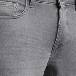 Simon Carter London Regular Fit Grey Lightly Washed Mid Rise Jeans image 5