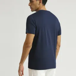 Pepe Jeans Navy Cotton Slim Fit Printed T-Shirt image 2