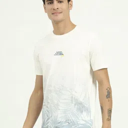 Greenfibre Floral Printed Pure Cotton Slim Fit T-shirt image 3