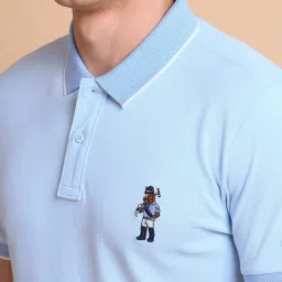 U.S. Polo Assn. Blue Cotton Slim Fit Polo T-Shirt image 5