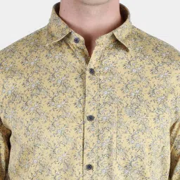 Duke Beige Cotton Slim Fit Printed Shirt image 5