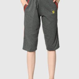 Vimal Jonney Grey Regular Fit Capris-image-100