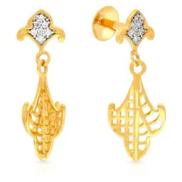 Malabar Gold and Diamonds 22k Gold Earrings for Women-picture-35