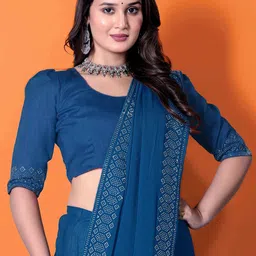 Lapetiya Clothing Beads and Stones Poly Georgette Bomkai silk Saree image 4