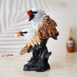eCraftIndia Multicolor Polyresin  Eagle Head Statue Showpiece image 5