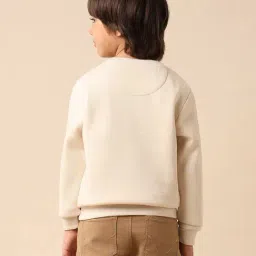U.S. Polo Assn. Boys Beige Cotton Embroidery Sweatshirt image 2