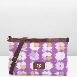 Caprese Abstract Print Regular Structured Canvas Sling Bag-picture-30