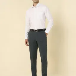 Allen Solly Grey Regular Fit Textured Trousers image 5