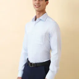 Allen Solly Blue Cotton Regular Fit Striped Shirt image 3