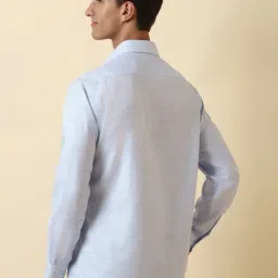 Allen Solly Blue Cotton Regular Fit Striped Shirt image 2