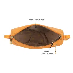 Baggit Orange Textured Small Cross Body Bag image 5