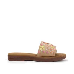 The White Pole Women's Beige Thong Sandals image 2
