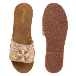 The White Pole Women's Beige Thong Sandals image 4