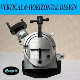 Assorts Quality Precision Tilting Milling Indexing Rotary Table 100 mm (4 Inch) with M6 Clamp Kit & Round Vice (with 80 mm Round Vice) image 2