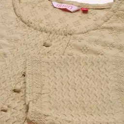 Ishin Beige Embroidered Straight Kurta image 5