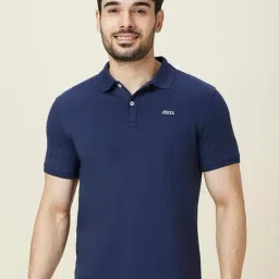 Being Human Blue Regular Fit Polo T-Shirt-image-0