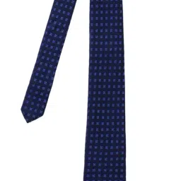 Park Avenue Navy Printed Ties Pocket Square and Cufflinks Gift Set image 2