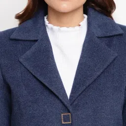 Latin Quarters Blue Regular Fit Long Coat image 5