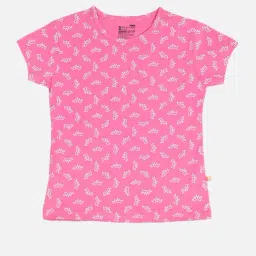 Bodycare Kids Pink Cotton Printed T-Shirt-image-67