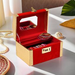 Myntra Elegant Homes Red Set of 1 Regular Jewellery Organiser Organisers-picture-45
