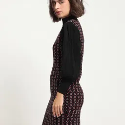 RAREISM Black Acrylic Printed Long Sleeves Sweater image 3