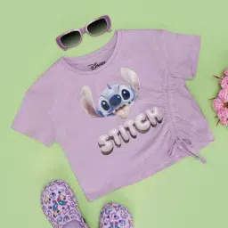 Pantaloons Junior Girls Orchid Bloom Cotton Printed T-Shirts-image-14