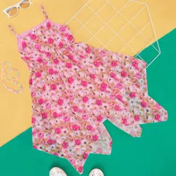 Pantaloons Junior Pink Floral Print Dress-picture-16