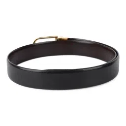 Louis Stitch Black & Brown Spanish Leather Reversible Belt for Men image 4