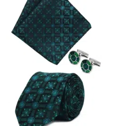 Raymond Green Printed Ties Pocket Square and Cufflinks Gift Set-picture-20