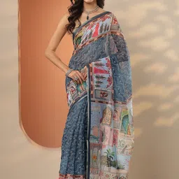 Libas Ethnic Motifs Silk Blend Designer Saree-picture-17