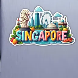 giftshala GIFTODAY Blue & White Printed Decorative Fridge Magnets image 3