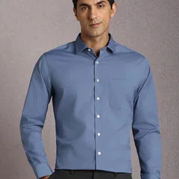 Louis Philippe Men Solid Spread Collar Formal Shirt-picture-37